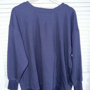 Eloquii Navy and Gray Sweatshirt